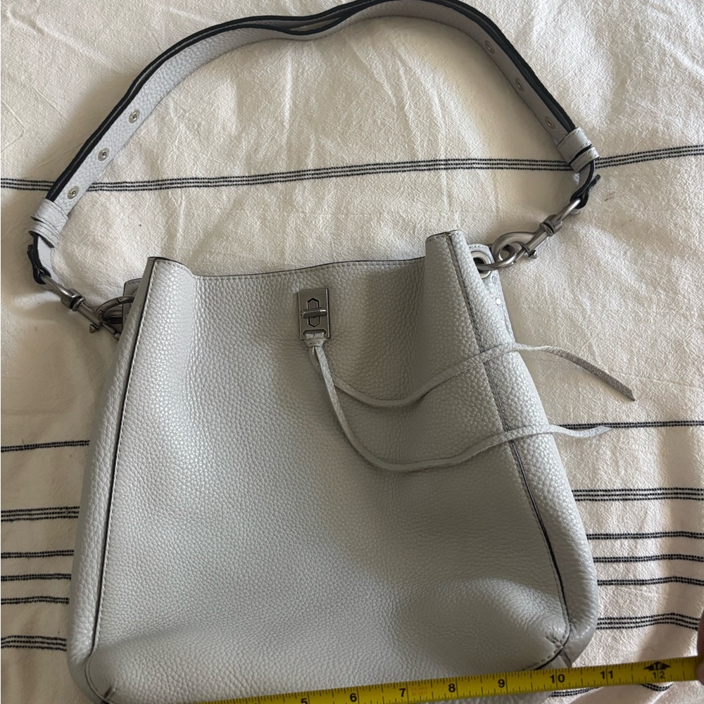 Rebecca Minkoff Light Gray Leather Shoulder Bag
